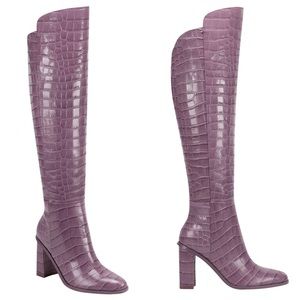 Marc Fischer Unella Knee High Boot Berry Croc